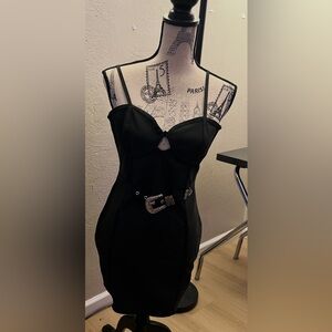 Forever 21 Black Sleeveless Sweetheart Bodycon Mini Dress